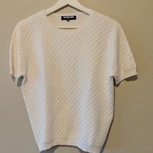 FASHION UNION cream knitted short sleeves blouse